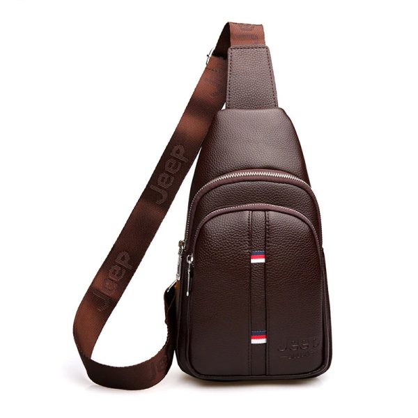 Bolsa Transversal Jeep Original Couro Sintetico - Marrom