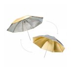 Sombrinha Refletora 91cm Dourada E Prateada Reversível Yu303