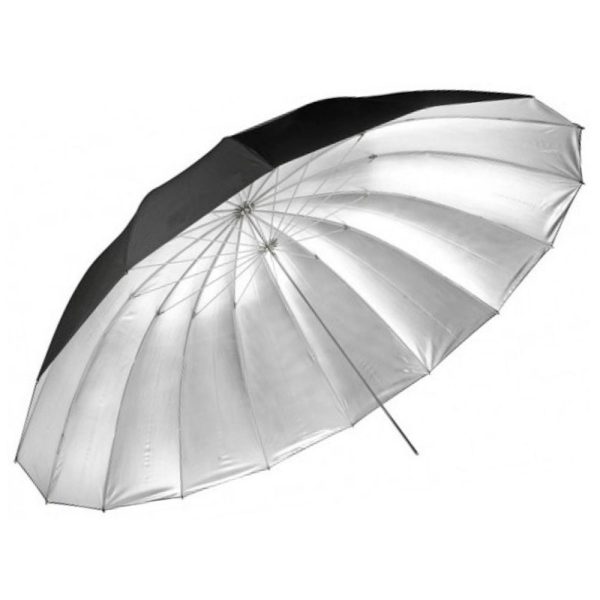 Sombrinha Refletora Greika Gigante Preta Prata 190cm Bs16-75