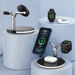 Dock Station Sem Fio Indução iPhone AirPods Watch - Branco - Imagem 3