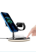 Dock Station Sem Fio Indução iPhone AirPods Watch - Branco - Imagem 2