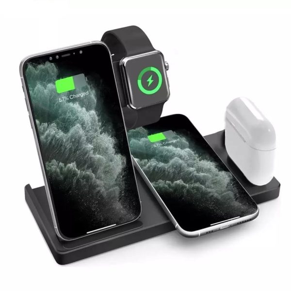 Suporte Base Dock Para Carregar iPhone Iwatch AirPods 4 Em 1