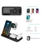 Suporte Base Dock Para Carregar iPhone Iwatch AirPods 4 Em 1 - Imagem 6