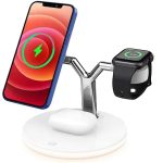 Dock Station Sem Fio Indução iPhone AirPods Watch - Branco