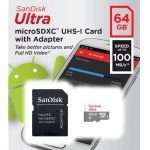 Cartão MicroSD 64gb Sandisk Ultra 100mb/s