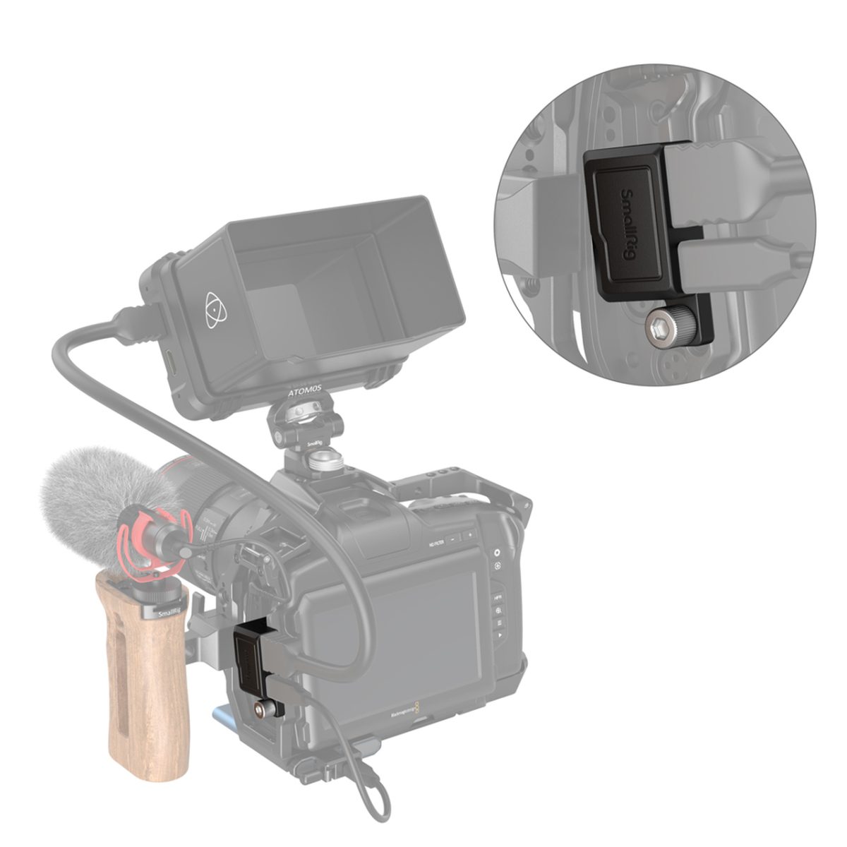 Adaptador Conector Smallrig 3289 Para Blackmagic 6k Pro - Imagem 4