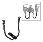 Suporte Flash Duplo Flexível Com Duas Sapatas Tripé - E036