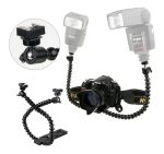 Suporte Flash Duplo Flexível Com Duas Sapatas Tripé - E036 - Imagem 3