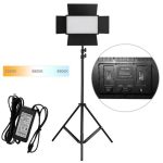 Iluminador Luz Led Quente/fria 1120 Leds Bivolt 50w + Tripé