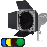 Kit Barndoor Godox Bd-04 Grade Favo De Mel Com Filtros Sk400