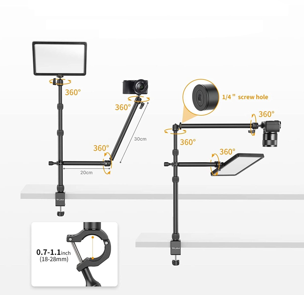 Braço Mágico Câmera Para Mesa Articulável Vijim Ls11 - Imagem 4