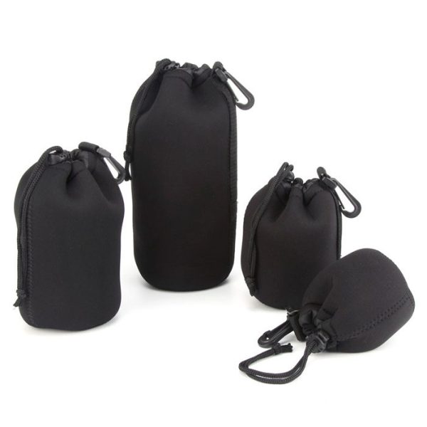 Kit 4 Porta Lente Case Neoprene passa Cinto