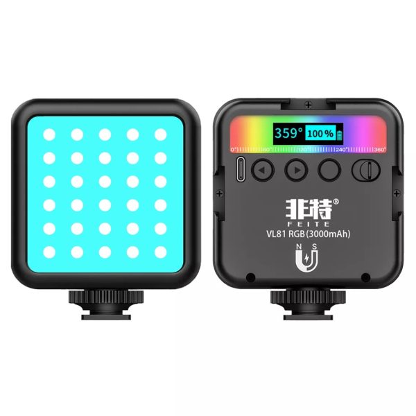 Iluminador Led Fotografia Câmeras Profissionais Vl81 Rgb