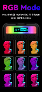 Iluminador Led Fotografia Câmeras Profissionais Vl81 Rgb - Imagem 4