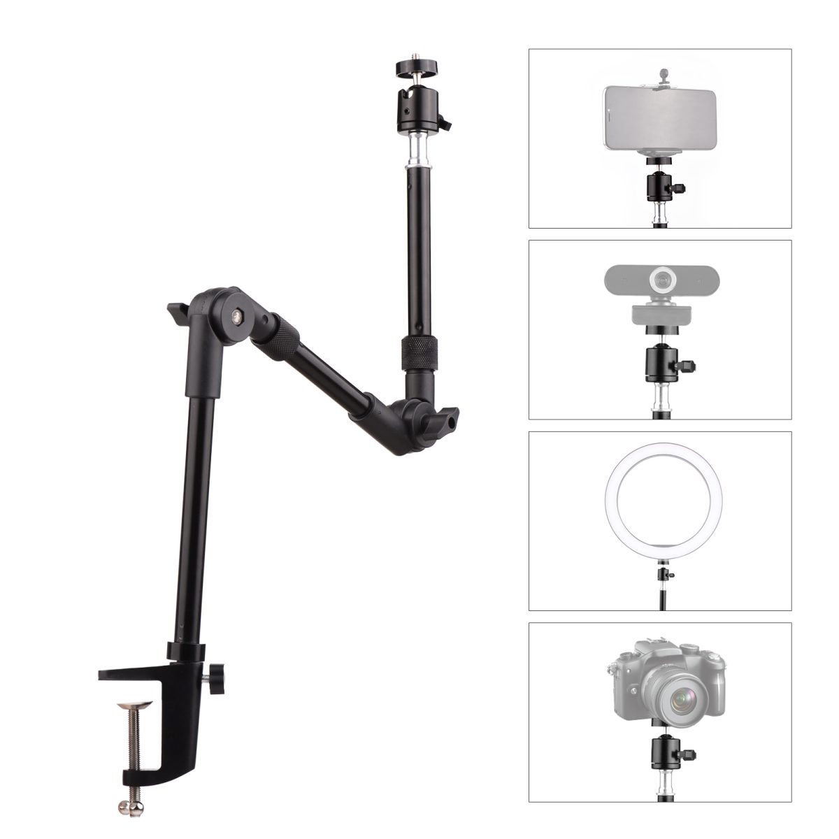 Braço Câmera Dslr Smartphone Para Mesa Flexível Articulável ST-01 - Imagem 2