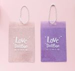 Porta-foto Chaveiro Para Instax Com Glitter Transparente Roxo - Imagem 5