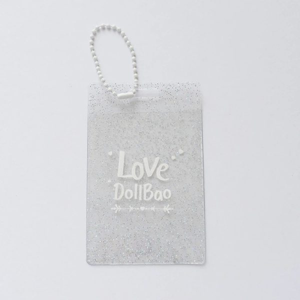 Porta-foto Chaveiro Para Instax Com Glitter Transparente