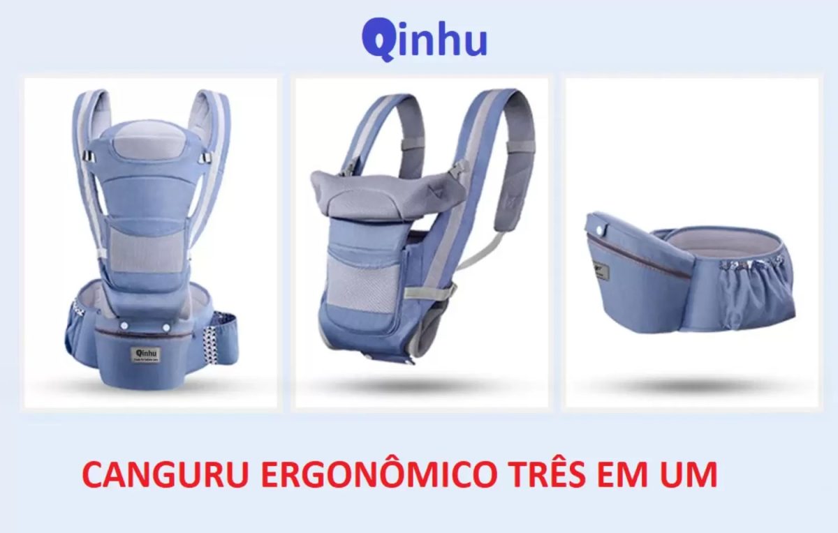 Bolsa Canguru Ergonômico Bebê Rosa Mamãe 12 Posições 3 Em 1 - Imagem 5