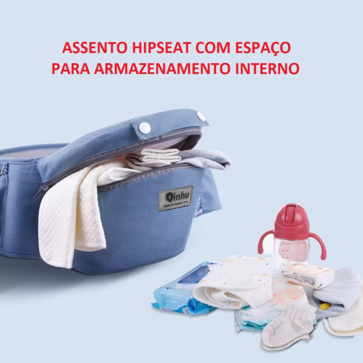 Bolsa Canguru Ergonômico Bebê Rosa Mamãe 12 Posições 3 Em 1 - Imagem 3