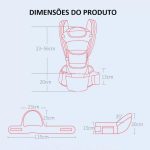 Bolsa Canguru Ergonômico Bebê Rosa Mamãe 12 Posições 3 Em 1 - Imagem 7