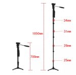 Monopé De Vídeo Fibra De Carbono Resistente - MKC-3454 - Imagem 3