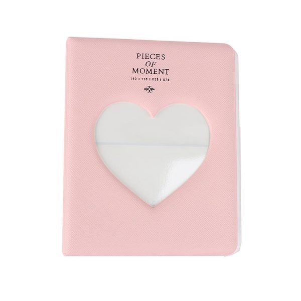 Álbum Fotos Para Instax Mini 9 11 Coração - 64 Fotos - Rosa