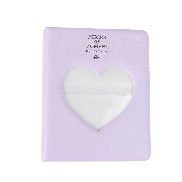 Álbum Fotos Para Instax Mini 9 11 Coração - 64 Fotos - Roxo