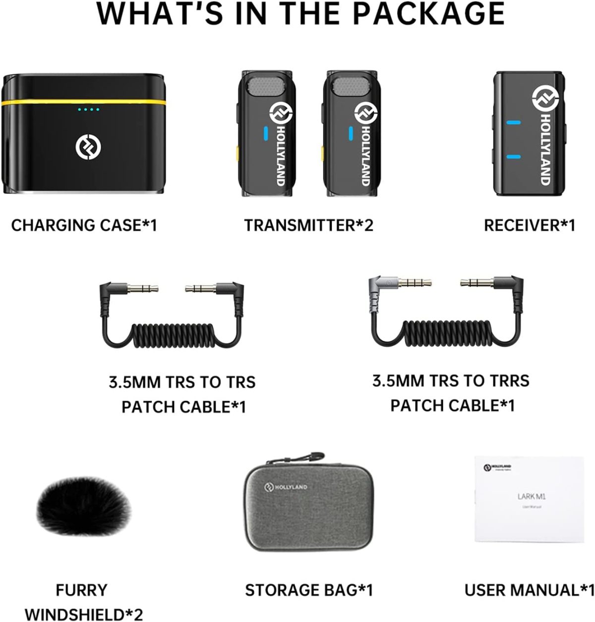 Microfone Lapela Wireless Hollyland Lark M1 Duplo Original - Imagem 8