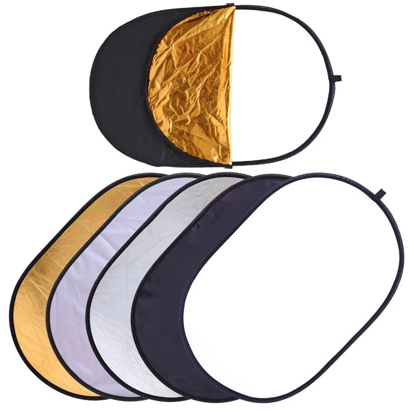 15147636561-90x120cm-5-in-one-photo-studio-photo-oval-reflector-photography-reflector-collapsible-portable-p-1.jpg Rebatedor Retangular Oval 100x150cm 5 Em 1 Com Case - Yr33 - Imagem 1