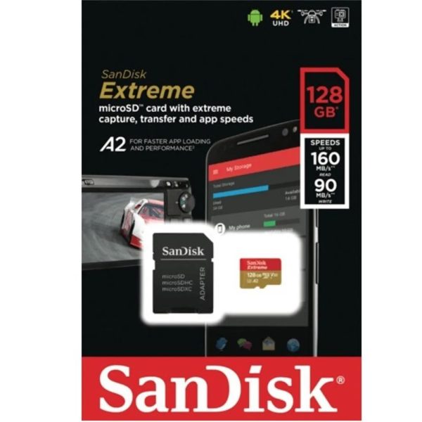Cartão MicroSD 128gb Sandisk Extreme 160mb/s