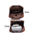 Mochila Bolsa Jeep 2009 Grande Couro - Marrom - Imagem 4