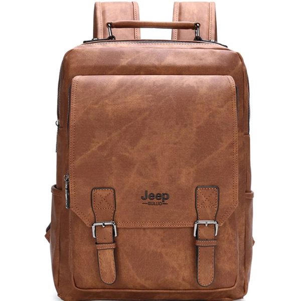 Mochila Bolsa Jeep 2009 Grande Couro - Marrom