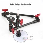 Braço Mágico Câmera Dslr P/ Mesa Flexível Articulado Bfollow - Imagem 2
