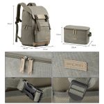 Mochila Para Câmera Fotográfica Dlsr K&f Concept Kf13.122 - Imagem 8