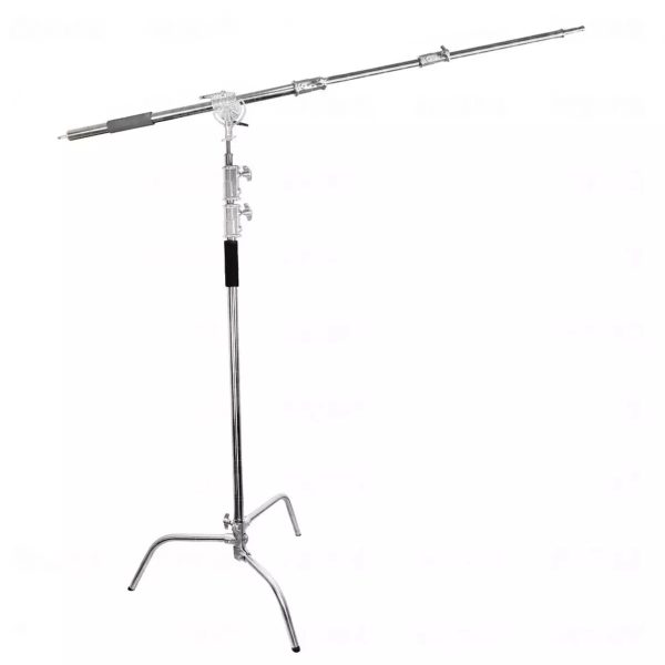 Tripé Girafa Estúdio C-stand Cromado Aço Inox Cs-330x