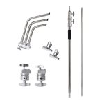 Tripé Girafa Estúdio C-stand Cromado Aço Inox Cs-330x - Imagem 4