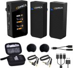 Microfone Wireless Comica Vimo C2 Lapela Duplo Sem fio