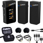 Microfone Wireless Comica Vimo C2 Lapela Duplo Sem fio