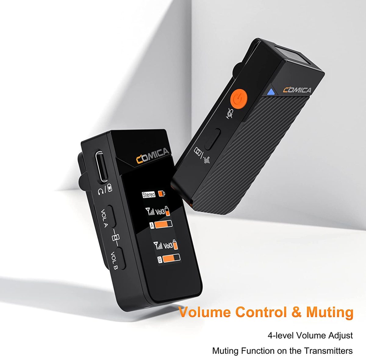 Microfone Wireless Comica Vimo C2 Lapela Duplo Sem fio - Imagem 4