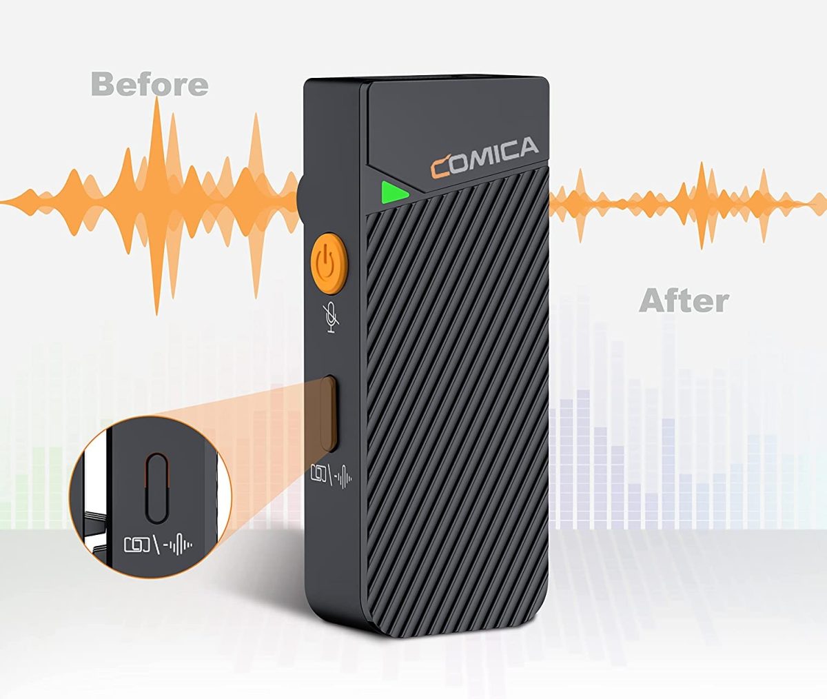 Microfone Wireless Comica Vimo C2 Lapela Duplo Sem fio - Imagem 3