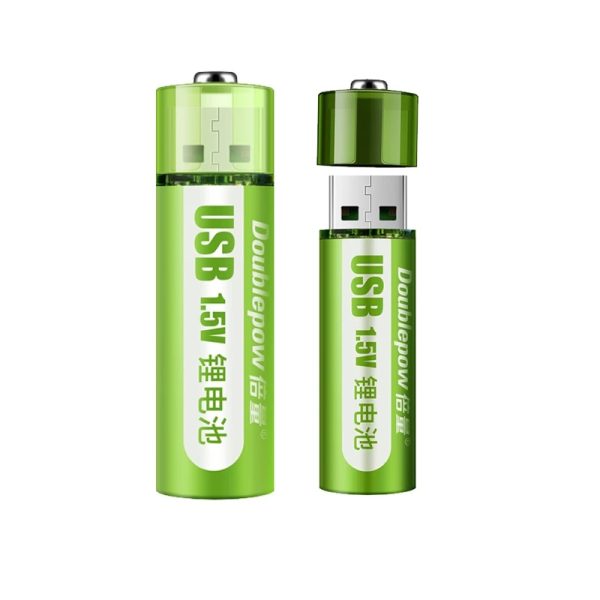 4 Pilhas Aa Recarregáveis Usb 1800mah 1.5v Flash Câmera