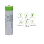 4 Pilhas Aa Recarregáveis Usb-c 700mah 3.7v Flash Câmera - Imagem 4