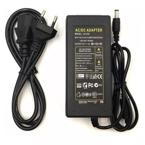 Fonte Para Leds 12v 5a Yn300 Yn600 Yn600l Yn608 Yn308 Real