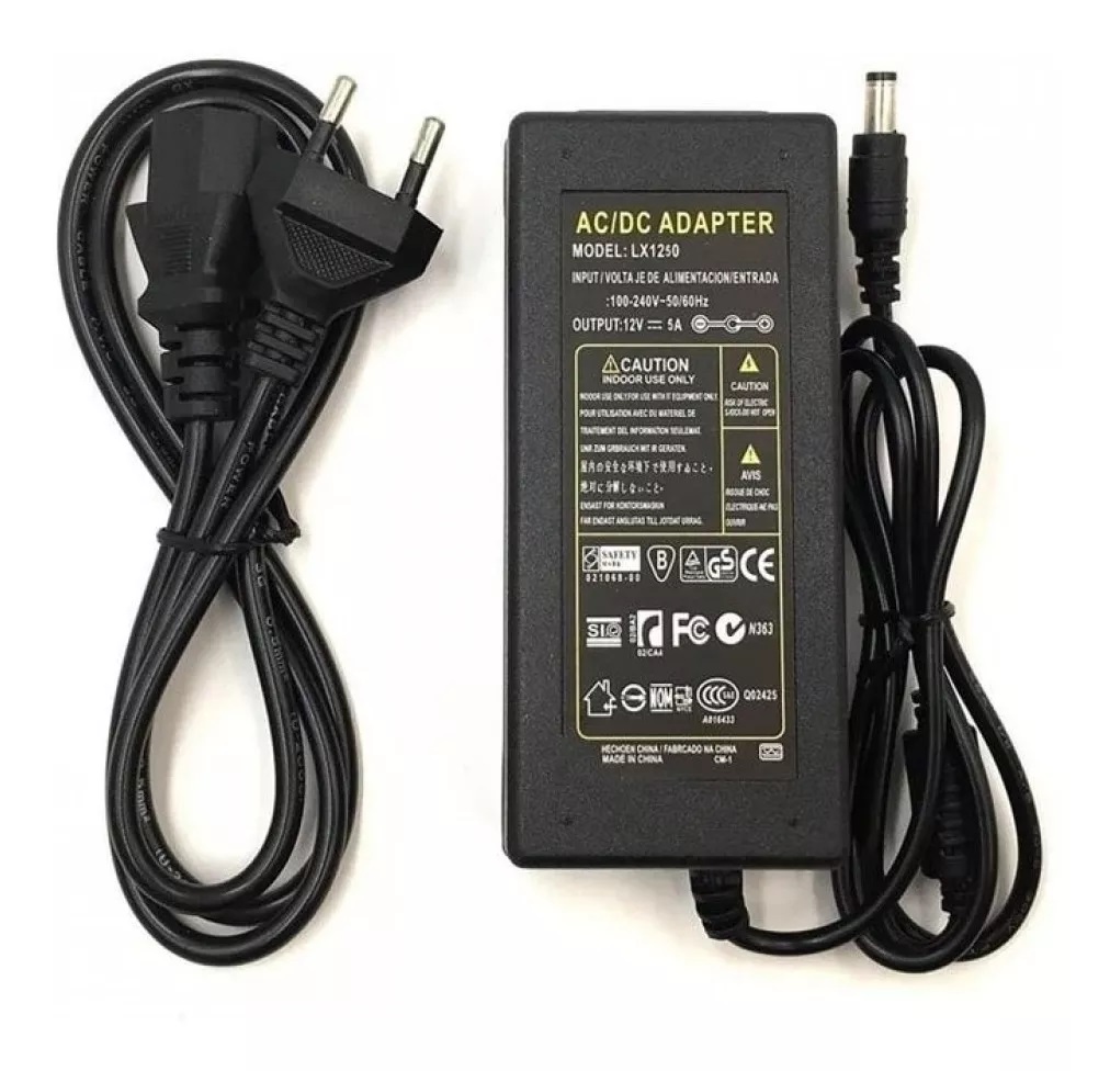 15183294337-d-nq-np-2x-672883-mlb42519356467-072020-f.jpg Fonte Para Leds 12v 5a Yn300 Yn600 Yn600l Yn608 Yn308 Real - Imagem 1