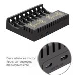 Carregador De Pilhas Aa/aaa Para 8 Pilhas - Branco - Imagem 3