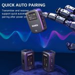 Microfone Digital Sem Fio Mamen SM-W16 Lapela Duplo - Imagem 5