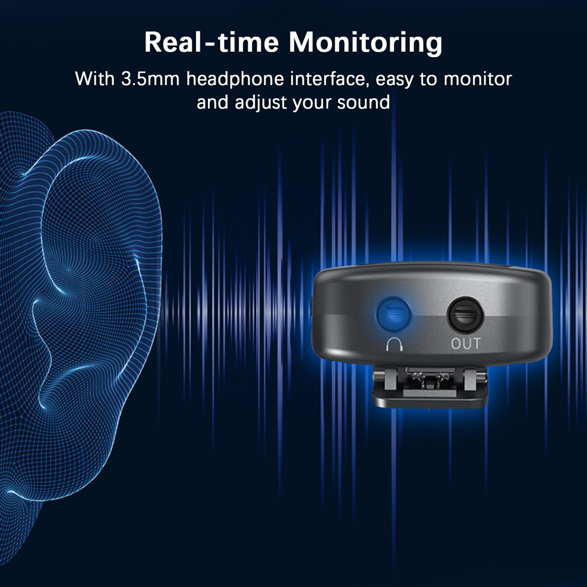 Microfone Digital Sem Fio Mamen SM-W16 Lapela Duplo - Imagem 4