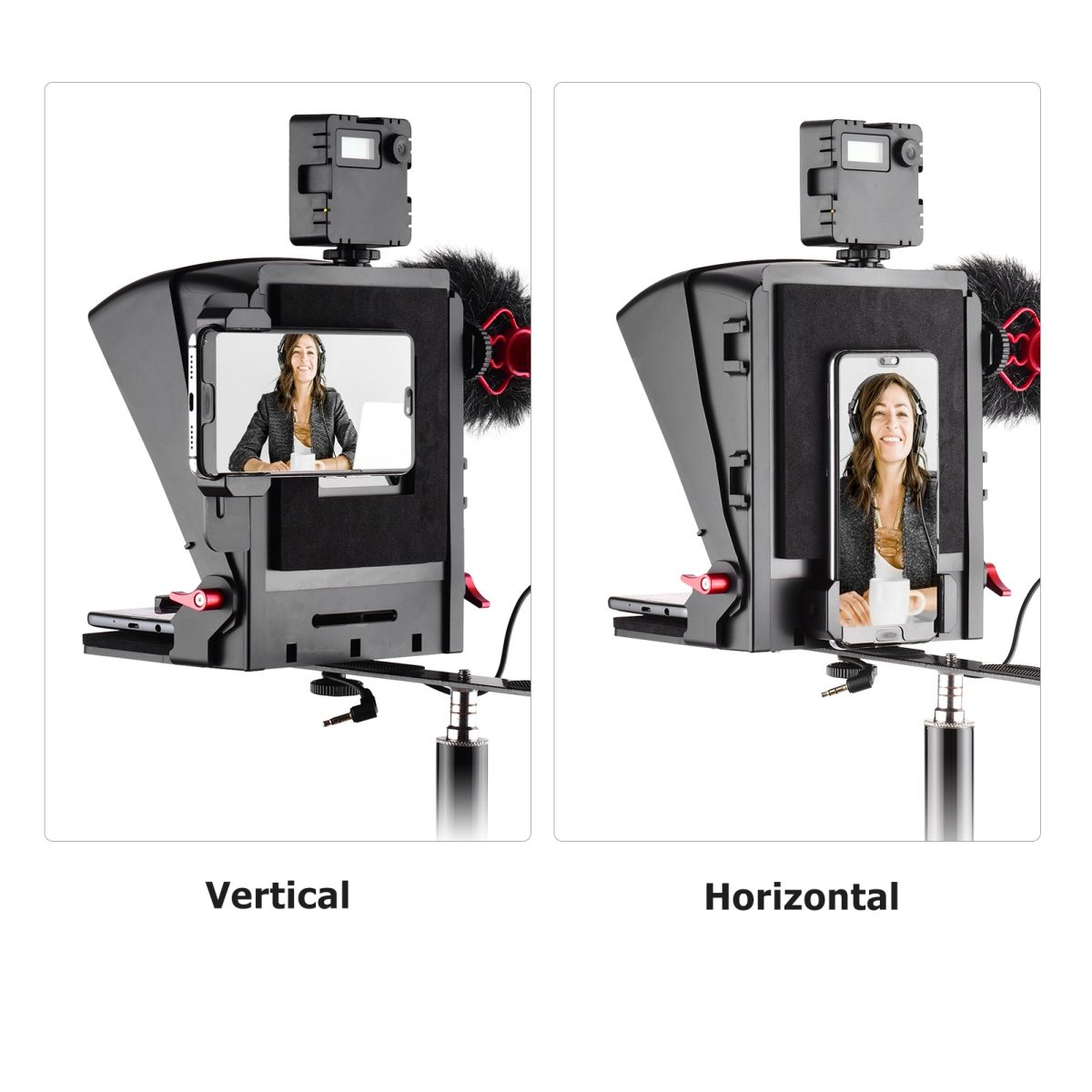 Teleprompter Portátil Smartphone Câmera Dslr Controle Andoer - Imagem 2