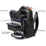 Mochila Para Câmera DSLR Trava Antirroubo Laptop 17" - Imagem 5