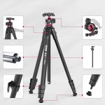 Tripé Alumínio Ulanzi Mt-55 Suporta 6kg 360º 1.6m Fluido - Imagem 3